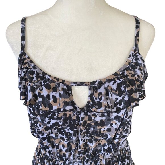 Eye Candy women's medium leopard print sleeveless stretchy maxi dress - Picture 5 of 11